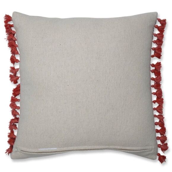Pillow Perfect Ombre Coastal Stripe Blue/Coral 16 Inch Throw Pillow - Picture 2 of 6